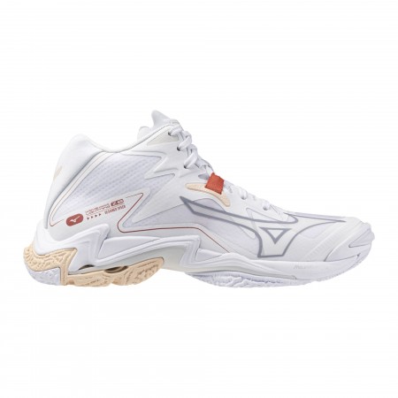 MIZUNO WAVE LIGHTNING Z8 MID (Χρώμα: White/Aleutian/Cloud Pink)