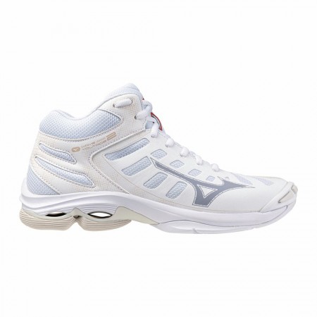 MIZUNO WAVE VOLTAGE 2 MID (White/Aleutian/Cloud Pink)