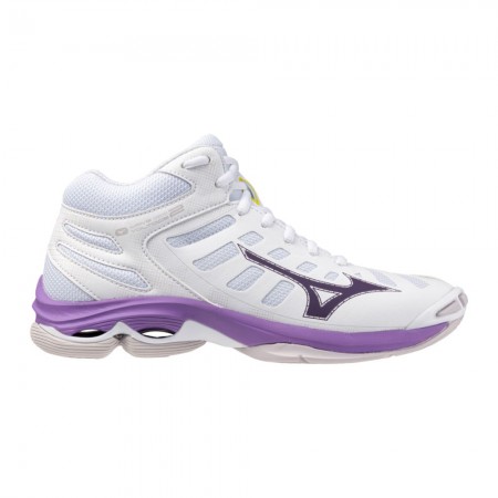 MIZUNO WAVE VOLTAGE MID 2 White/Patrician Purple/Quince